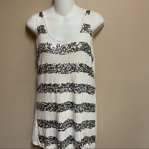 Mango Jean sequin shirt size large